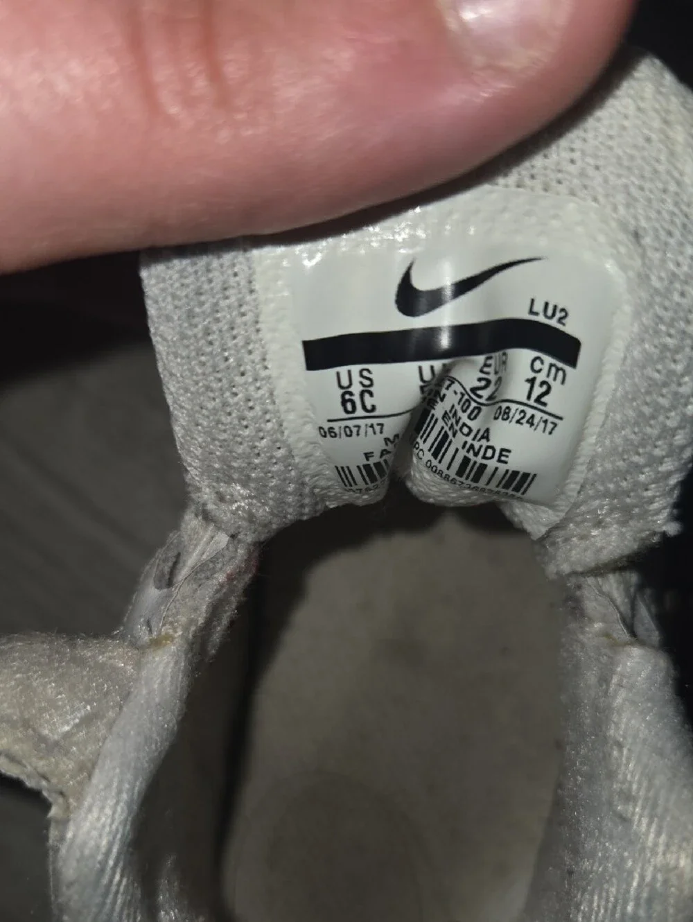 Nike Kids White and Off-White High-Top Sneakers